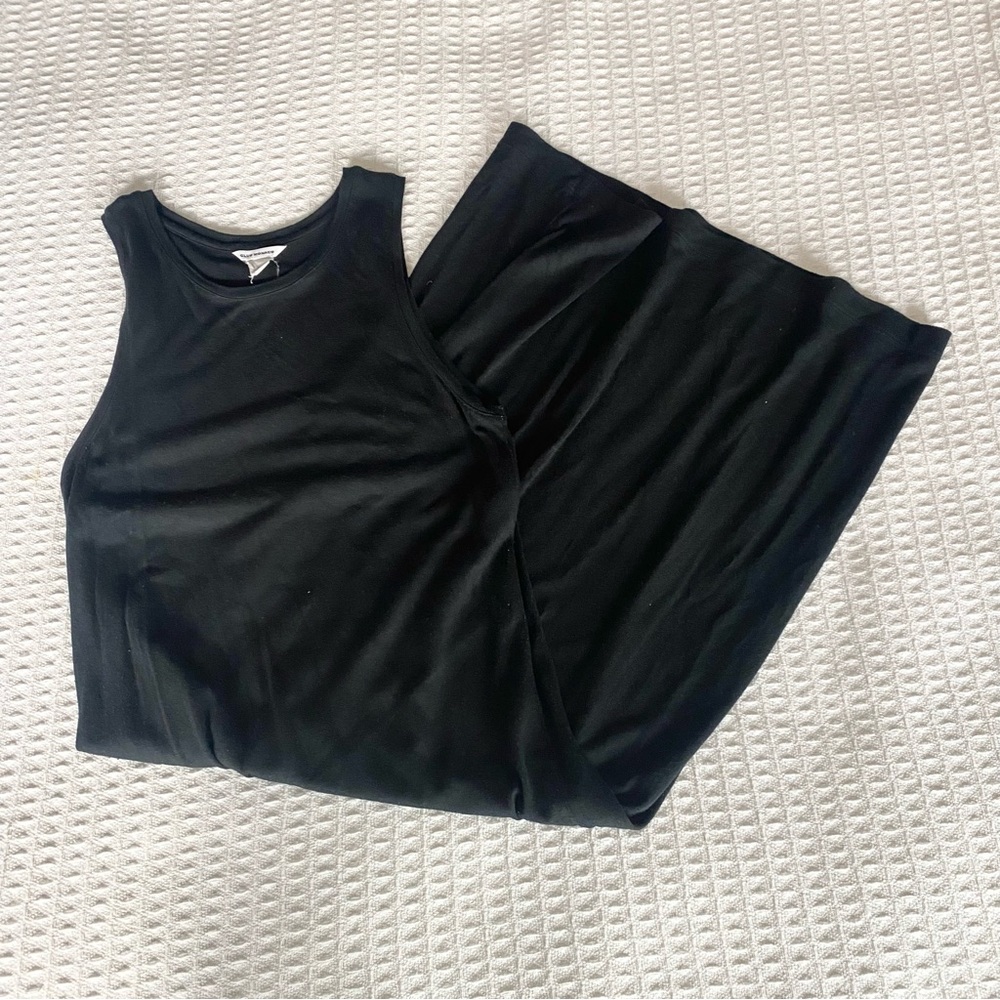 Club Monaco black knit sleeveless midi dress size Small